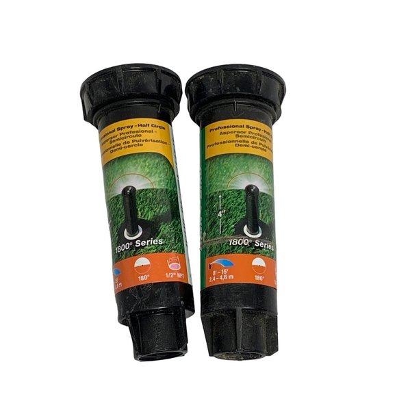 Lot Of 2 Rain Bird 1804-H Professional Series 1/2 circle Pop-up Spray Head - Picture 1 of 2